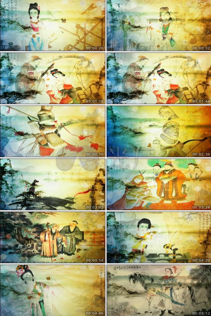 《木兰从军》led插画背景