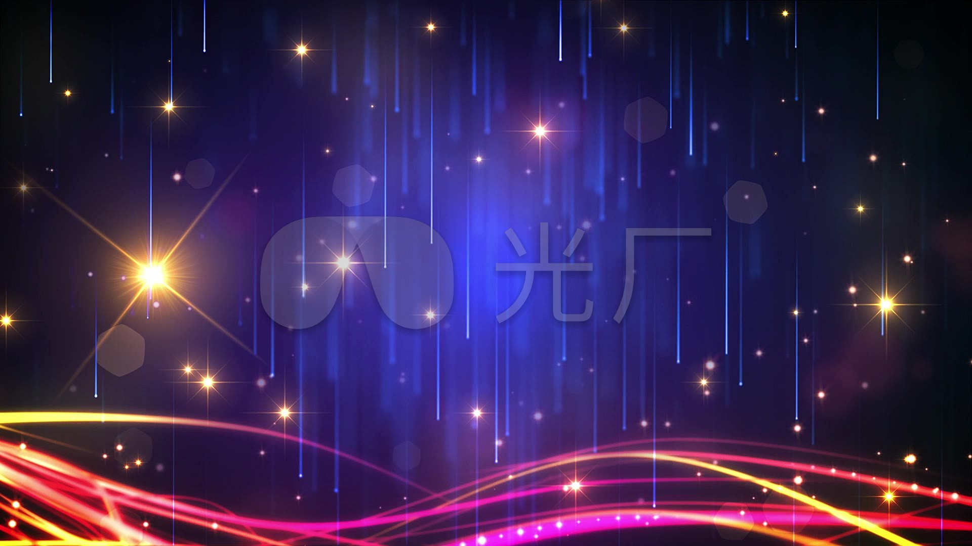钢琴演奏星光璀璨唯美流星粒子背景_1920x1080_高清
