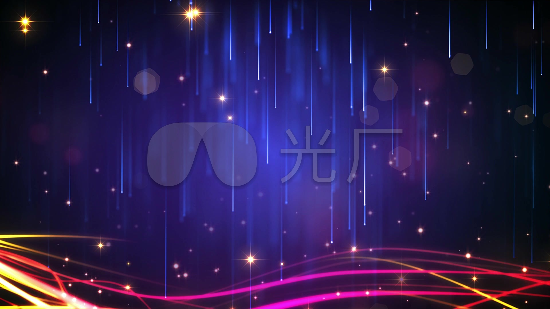 钢琴演奏星光璀璨唯美流星粒子背景_1920x1080_高清