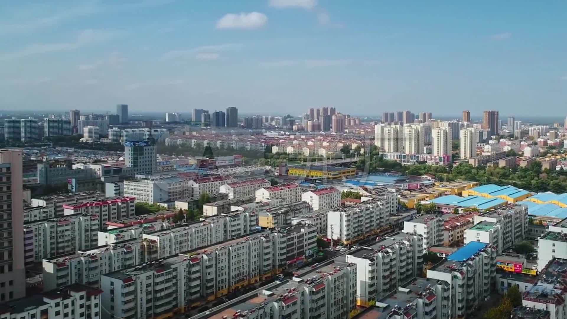 山东 诸城 城市 航拍 景观 夜景 灯光 海湾 建筑