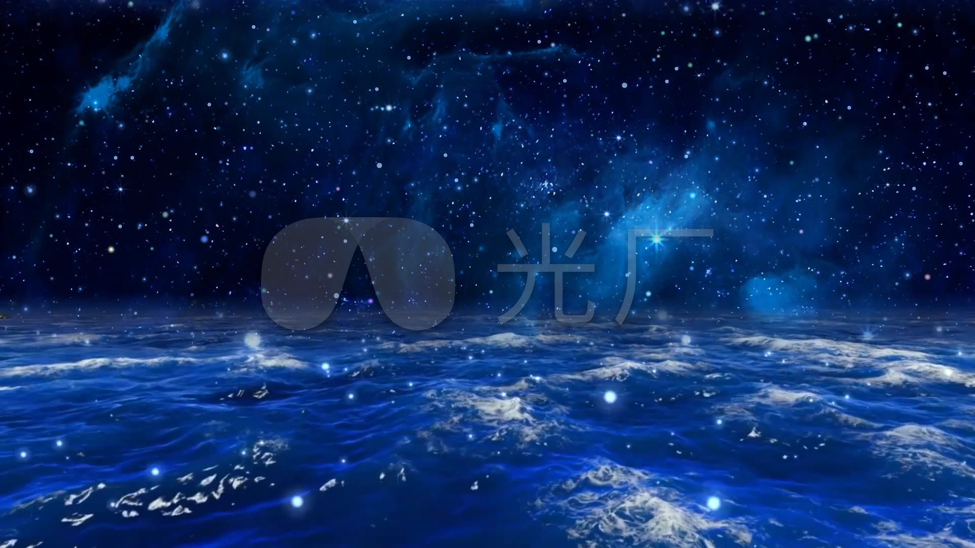 唯美星空大海_1920x1080_高清视频素材下载(编号:)