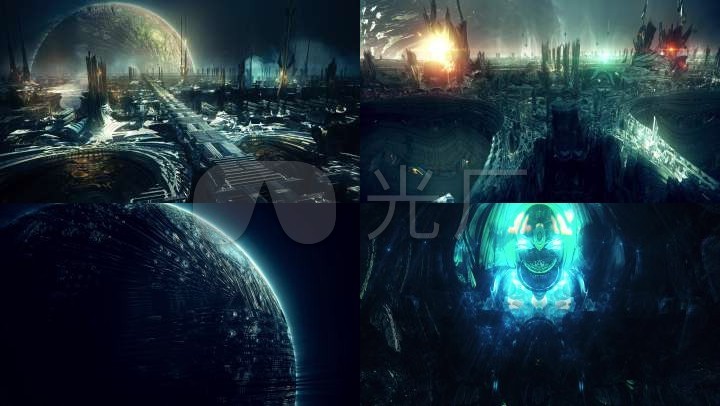 虚幻宇宙空间未来战争背景素材