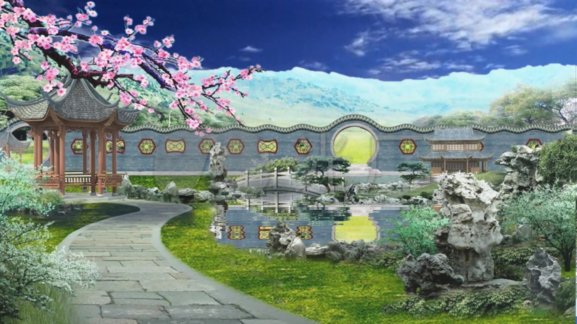 戏剧背景之花园26_1920x1080_高清视频素材下载(编号:2503954)_舞台