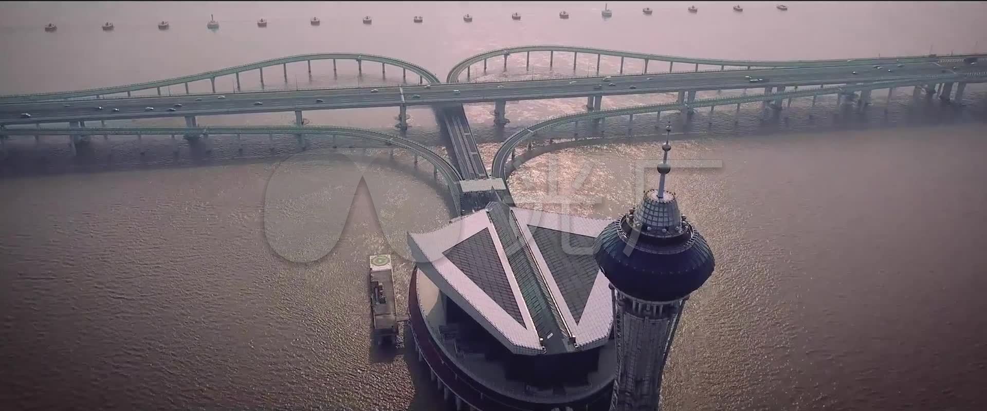 杭州湾跨海大桥航拍视频素材下载_1920X800