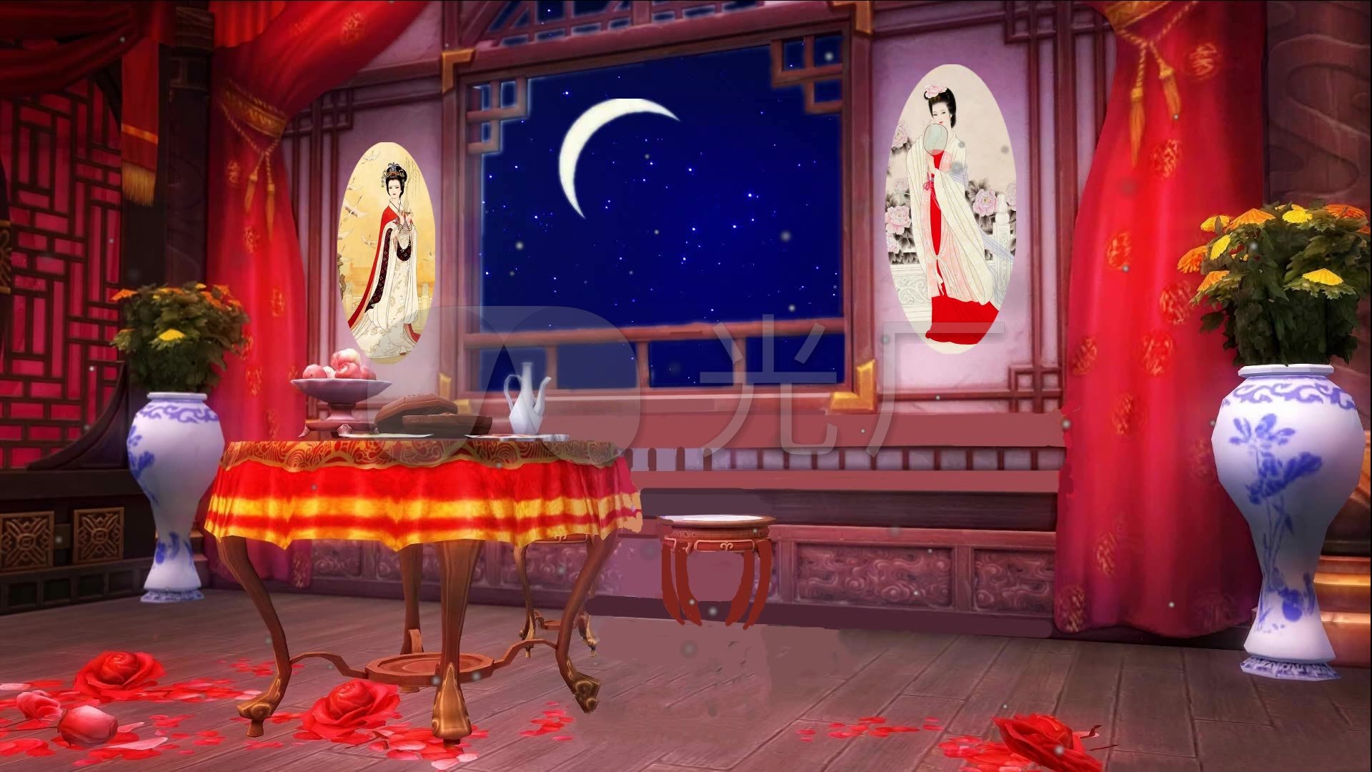 古典女子小姐闺房_1920x1080_高清视频素材下载(编号:2514618)_舞台