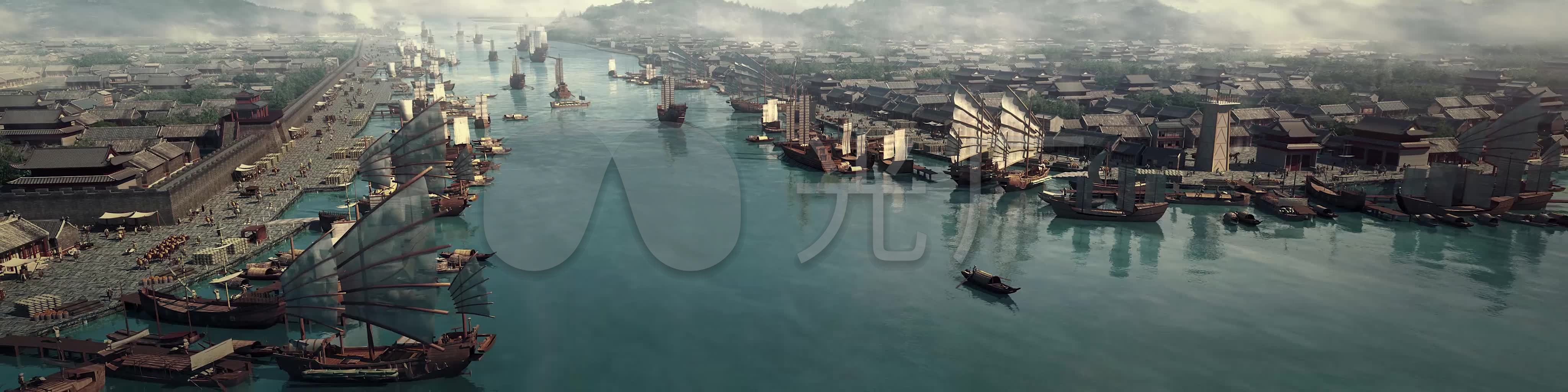 三维动画古代运河_jpg序列包_其他下载(编号:2518318)_实拍视频_vj师