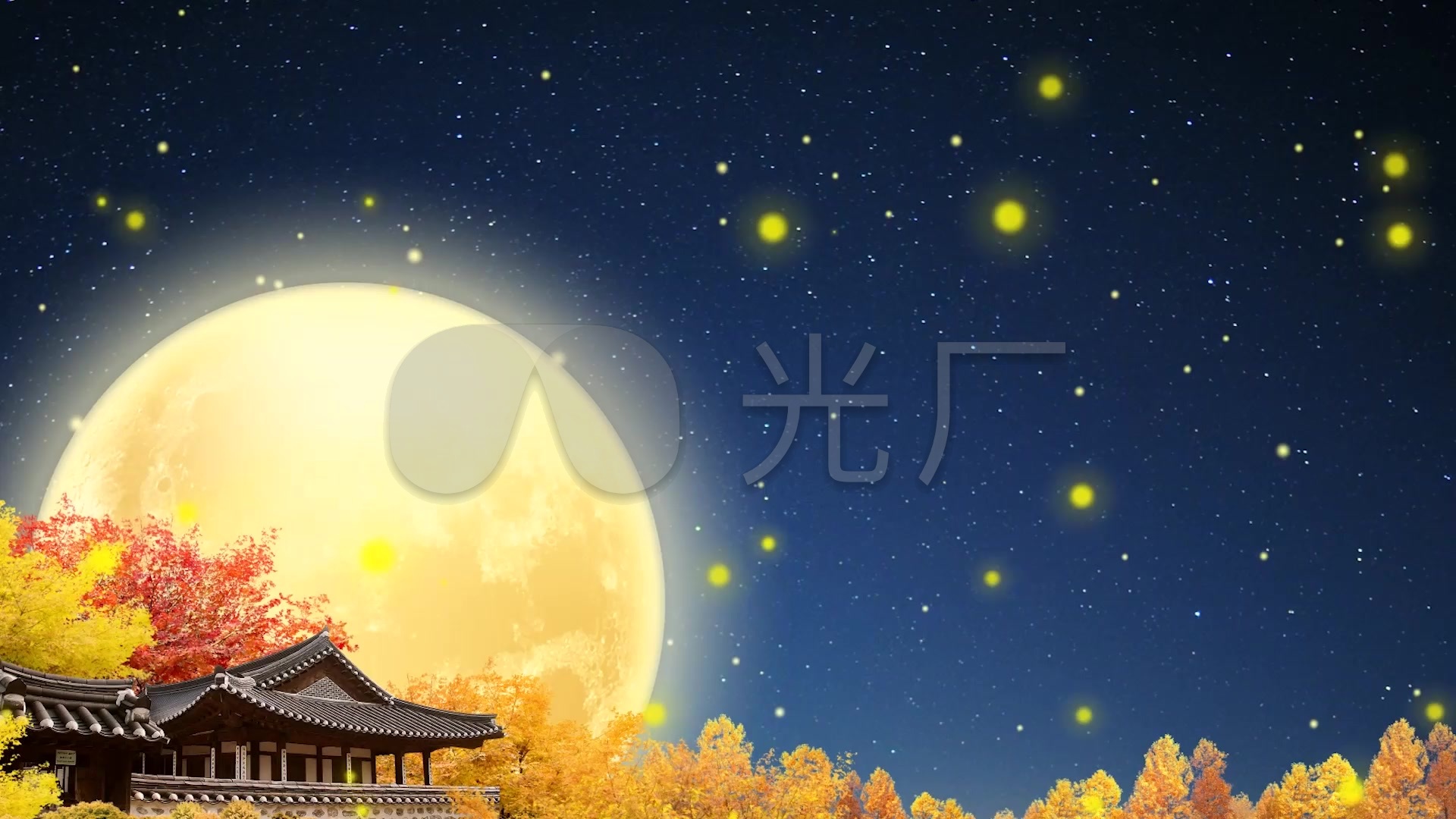 月上西楼古典中国风舞蹈背景_1920x1080_高清视频素材下载(编号