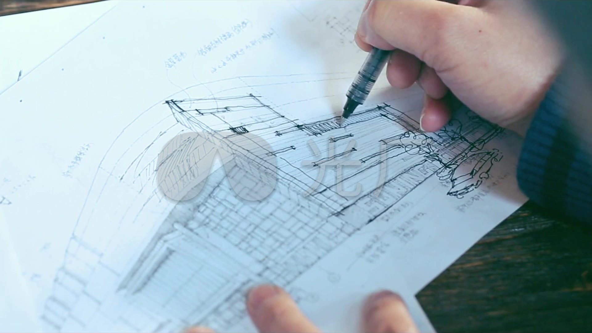 画图作图线描纸建筑设计设计师协会