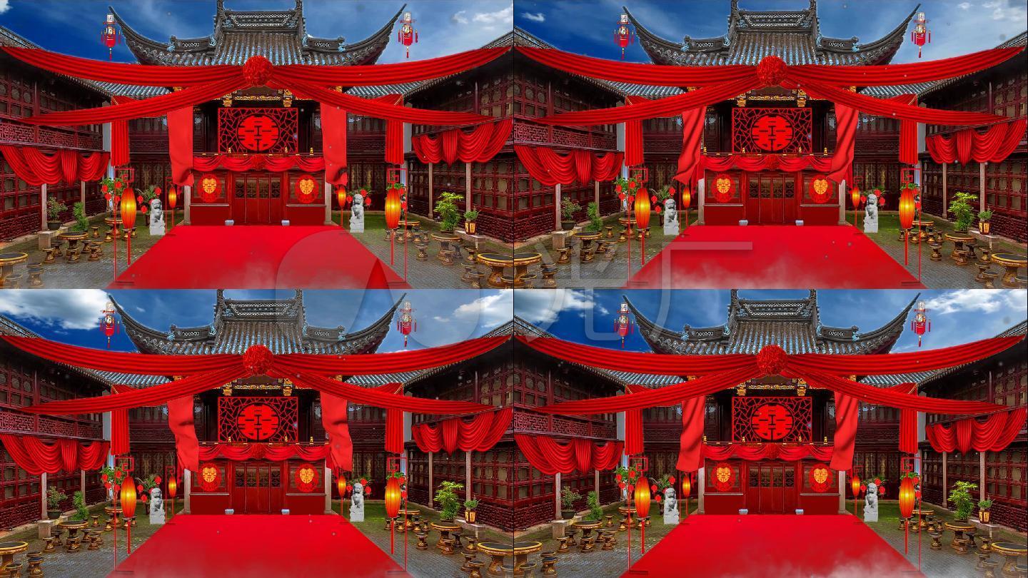 古代大户庭院结婚背景(1)