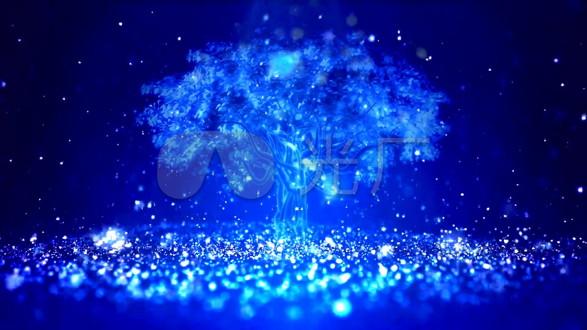 唯美蓝色梦幻爱情梦想树_1920x1080_高清视频素材下载(编号:2534459)