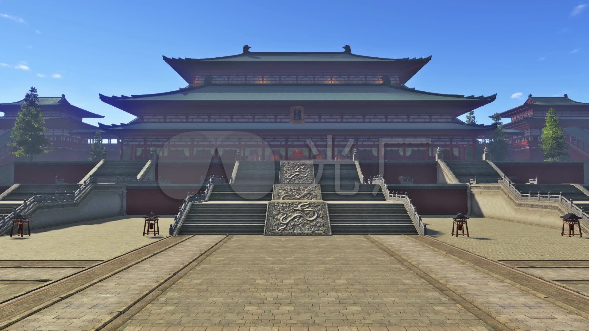 3d皇宫早朝场景
