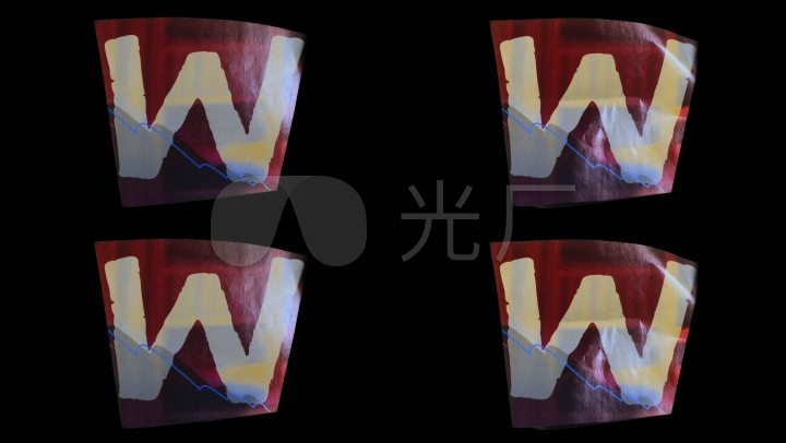 w字母数字字体特效特效文字定格