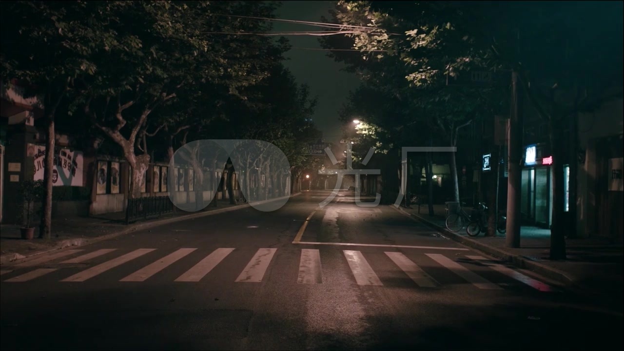 深夜无人空镜头