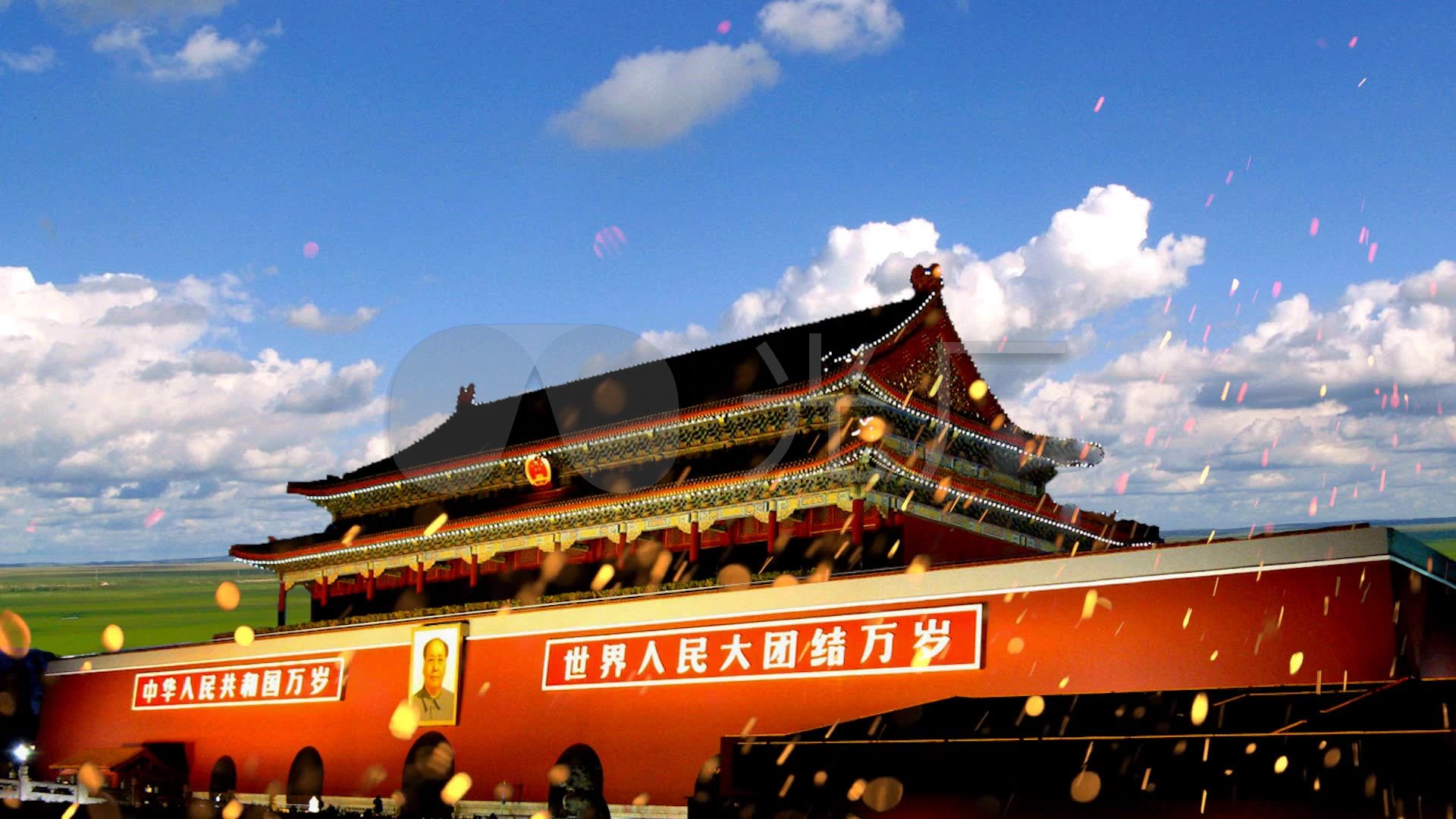 歌曲(站在草原望北京)舞台背景_1920x1080_高清视频