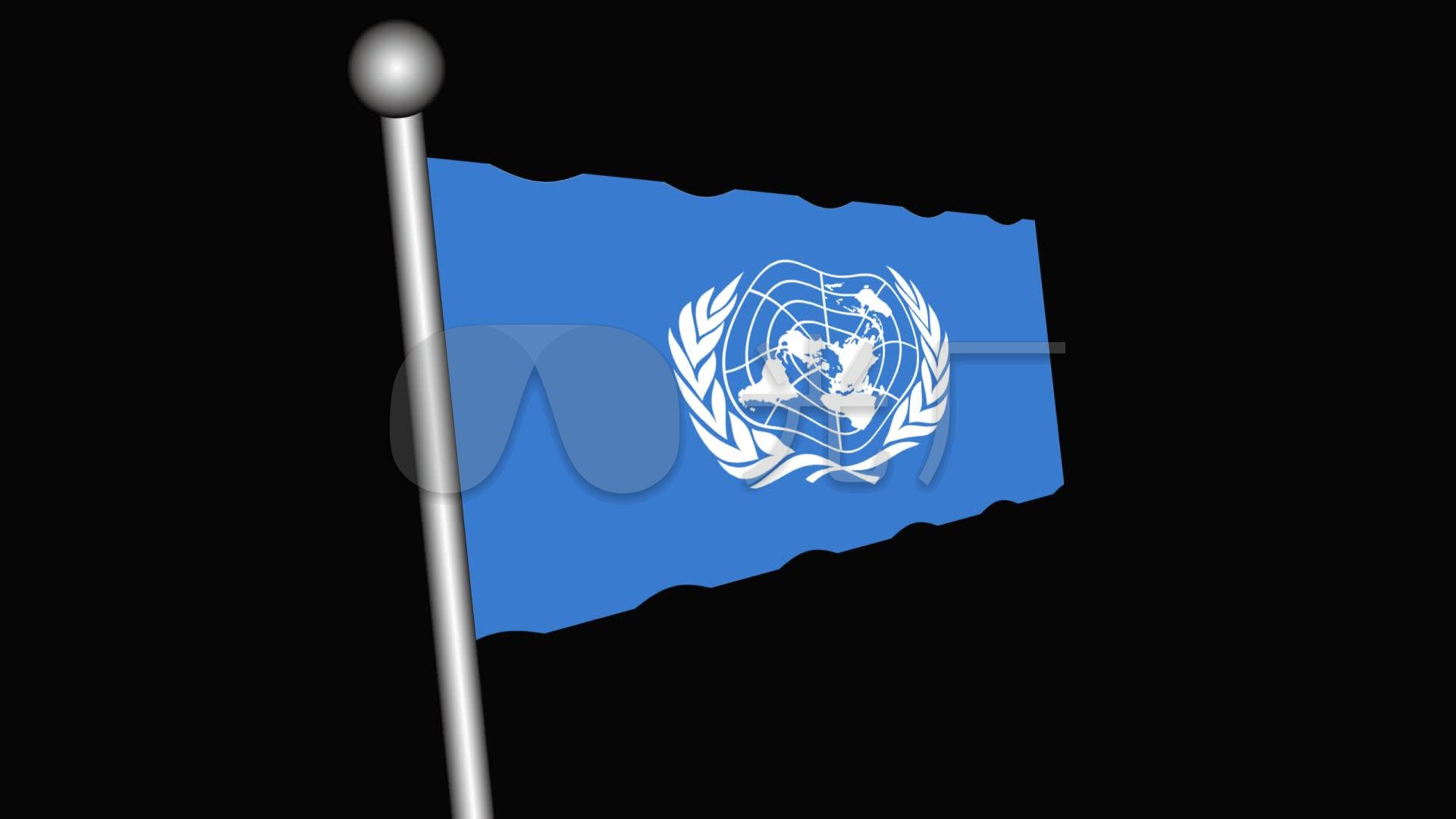 联合国国旗带透明通道