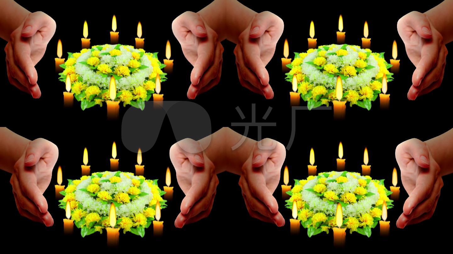 蜡烛与菊花