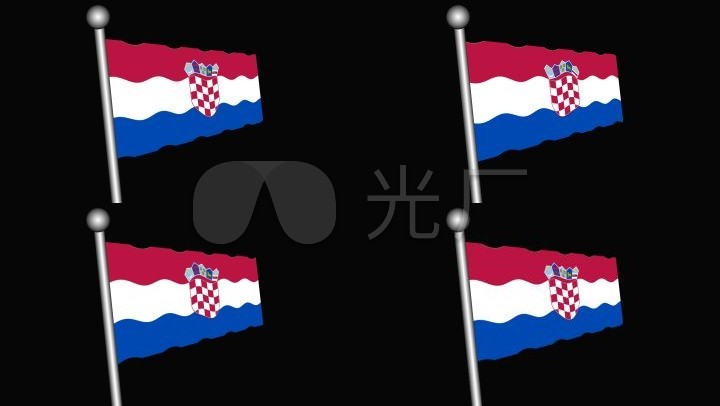 克罗地亚国旗(带透明通道)