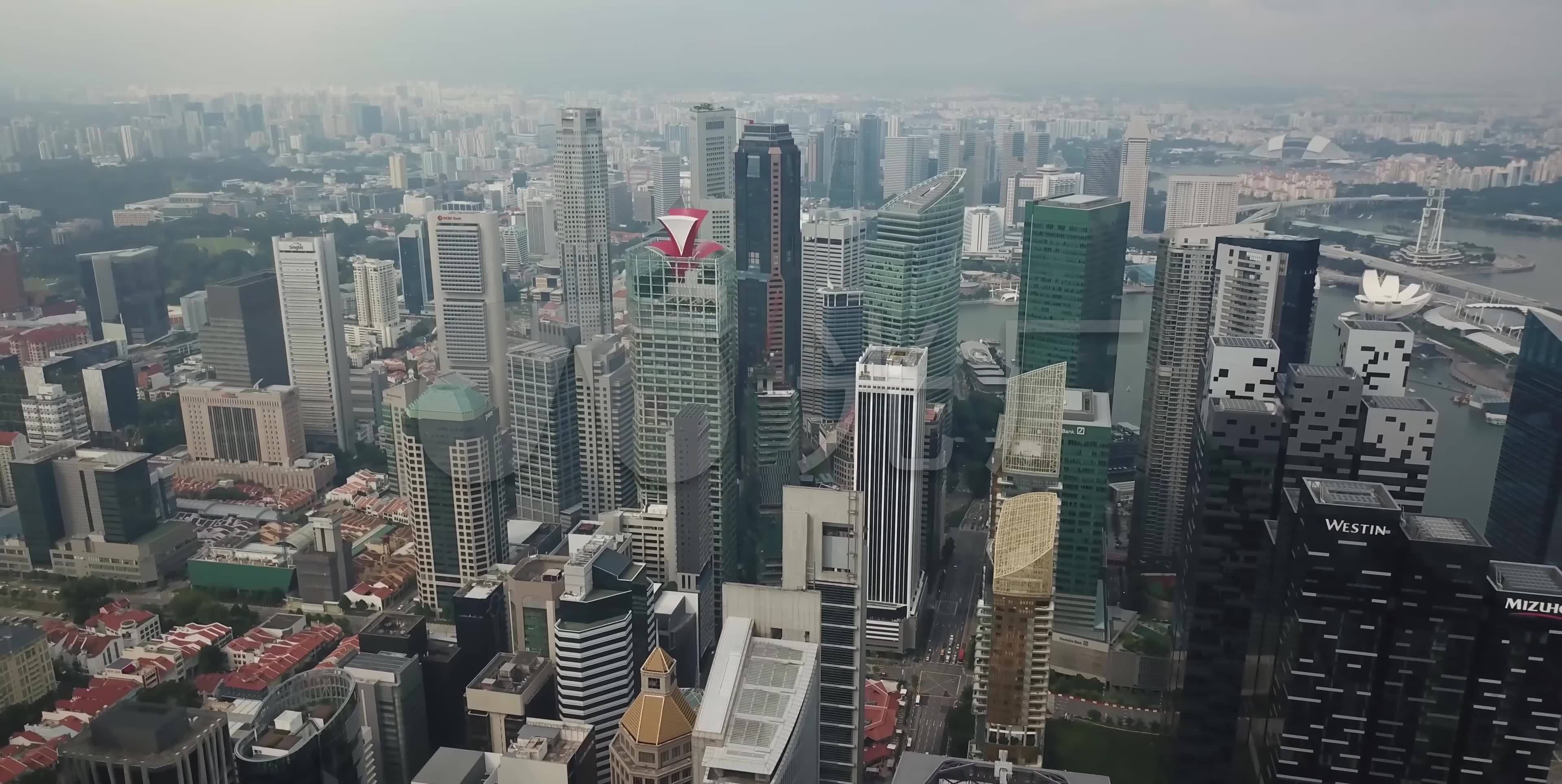 最美新加坡城市风景航拍