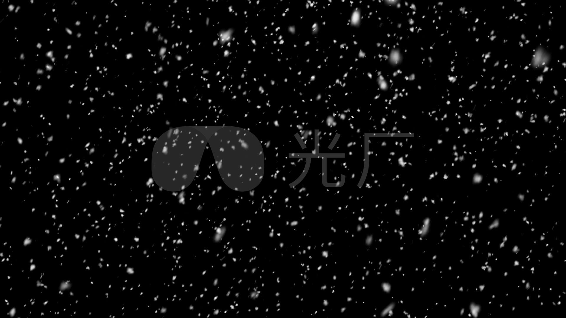 大雪纷飞下雪雪花鹅毛大雪带透明通道