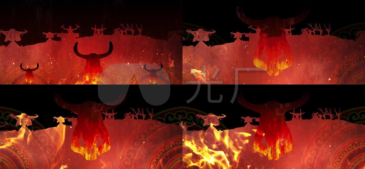 少数民族开场祭祀_1920X888_素材视频毛笔下教程高清视频图片