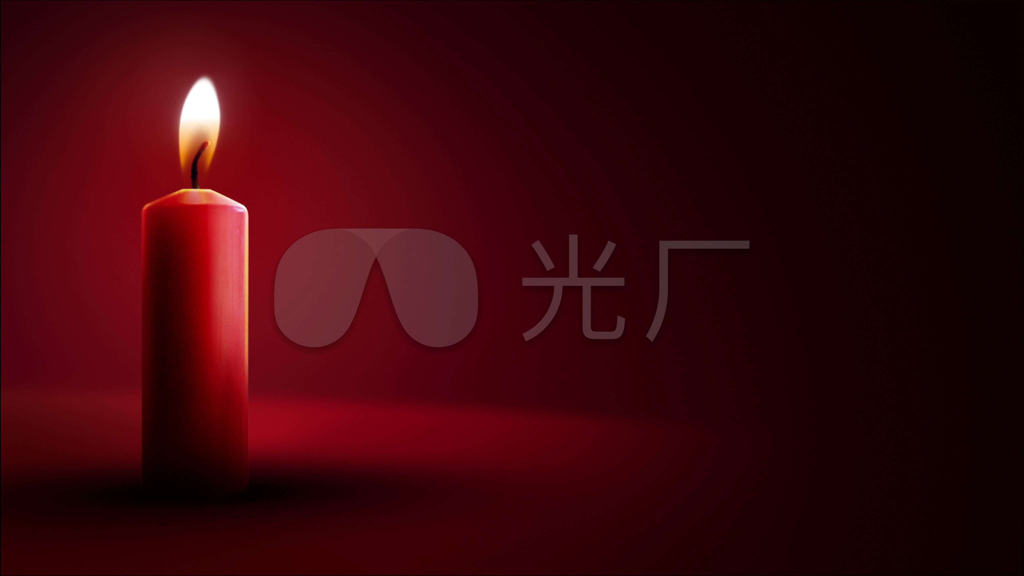 4k红蜡烛素材