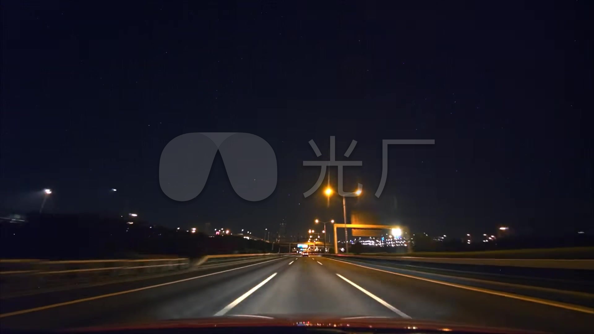 夜晚高速公路一路前行_1920x1080_高清视频素材下载