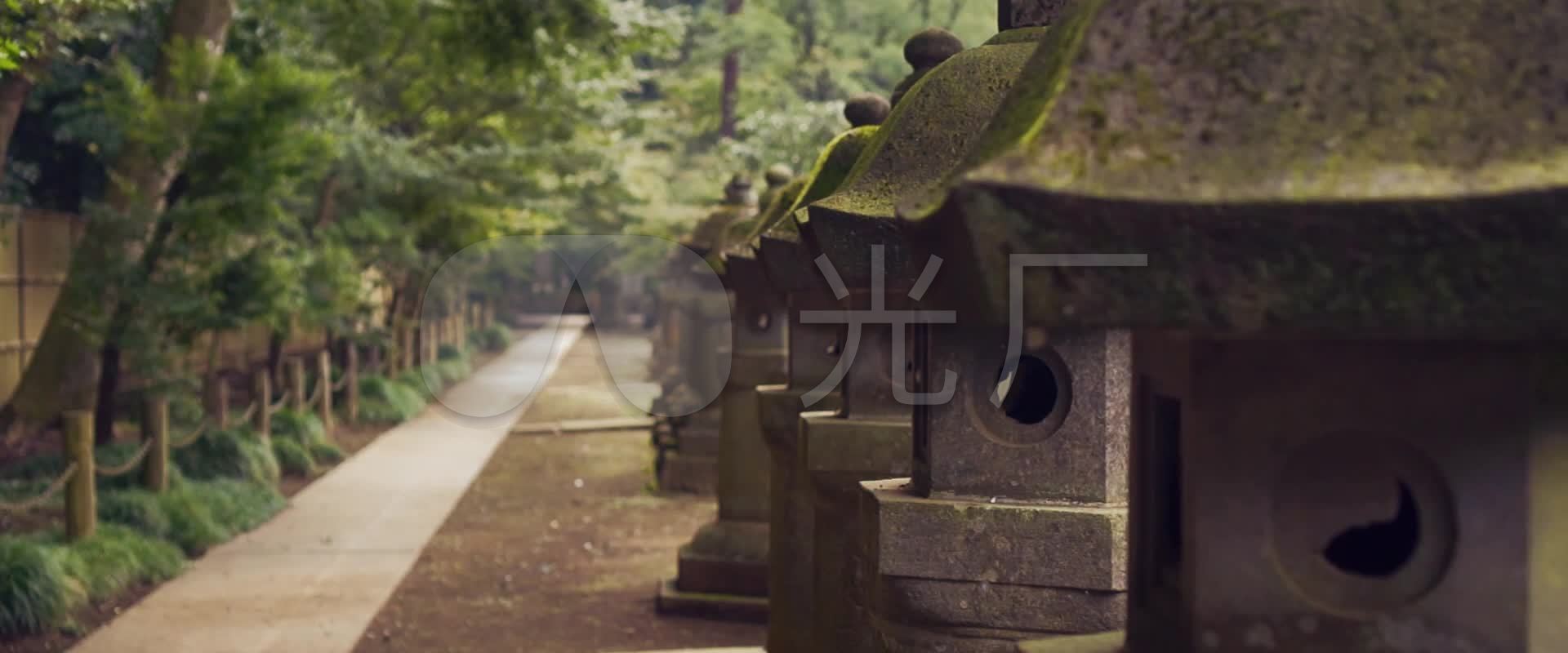 唯美日本寺庙古寺庙古建筑枫叶意境素材