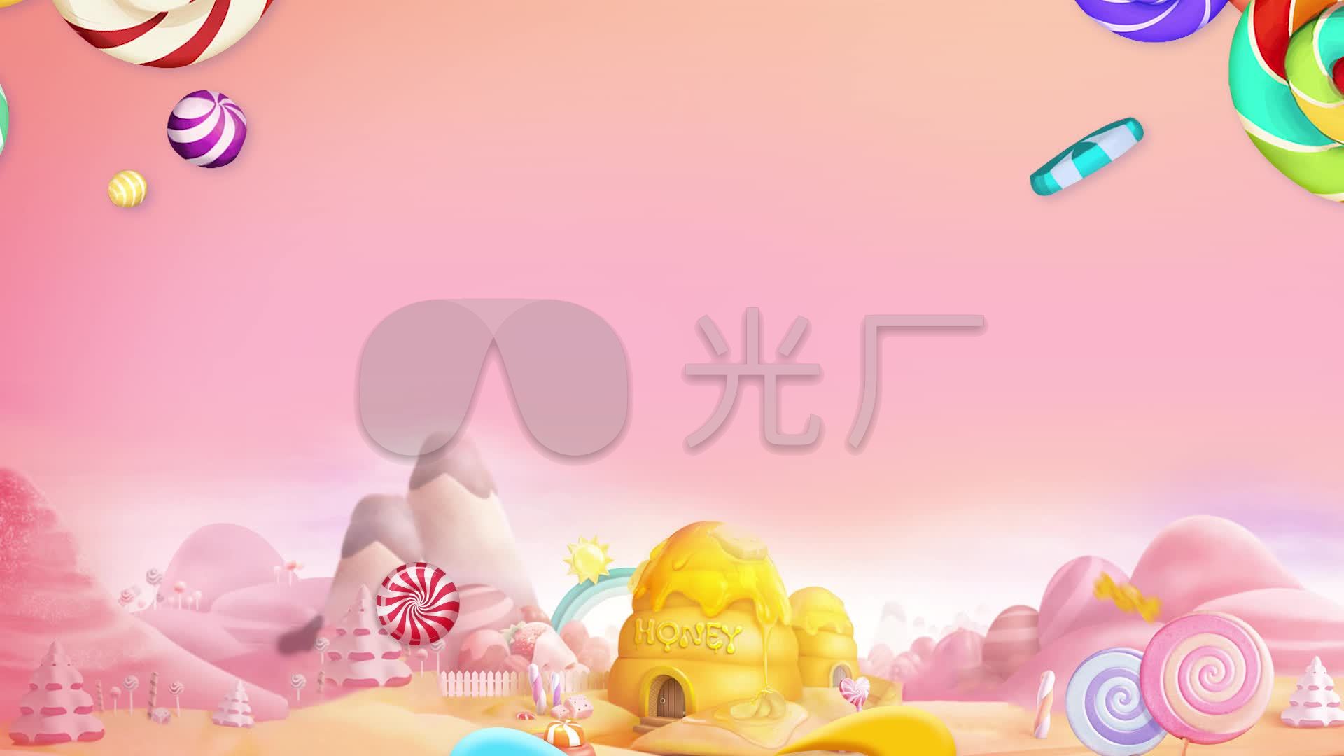 电脑壁纸1920x1080粉色,1920x1080粉色可爱壁纸 六一儿童节粉色糖果城堡卡通背景_1920x1080_高清视频