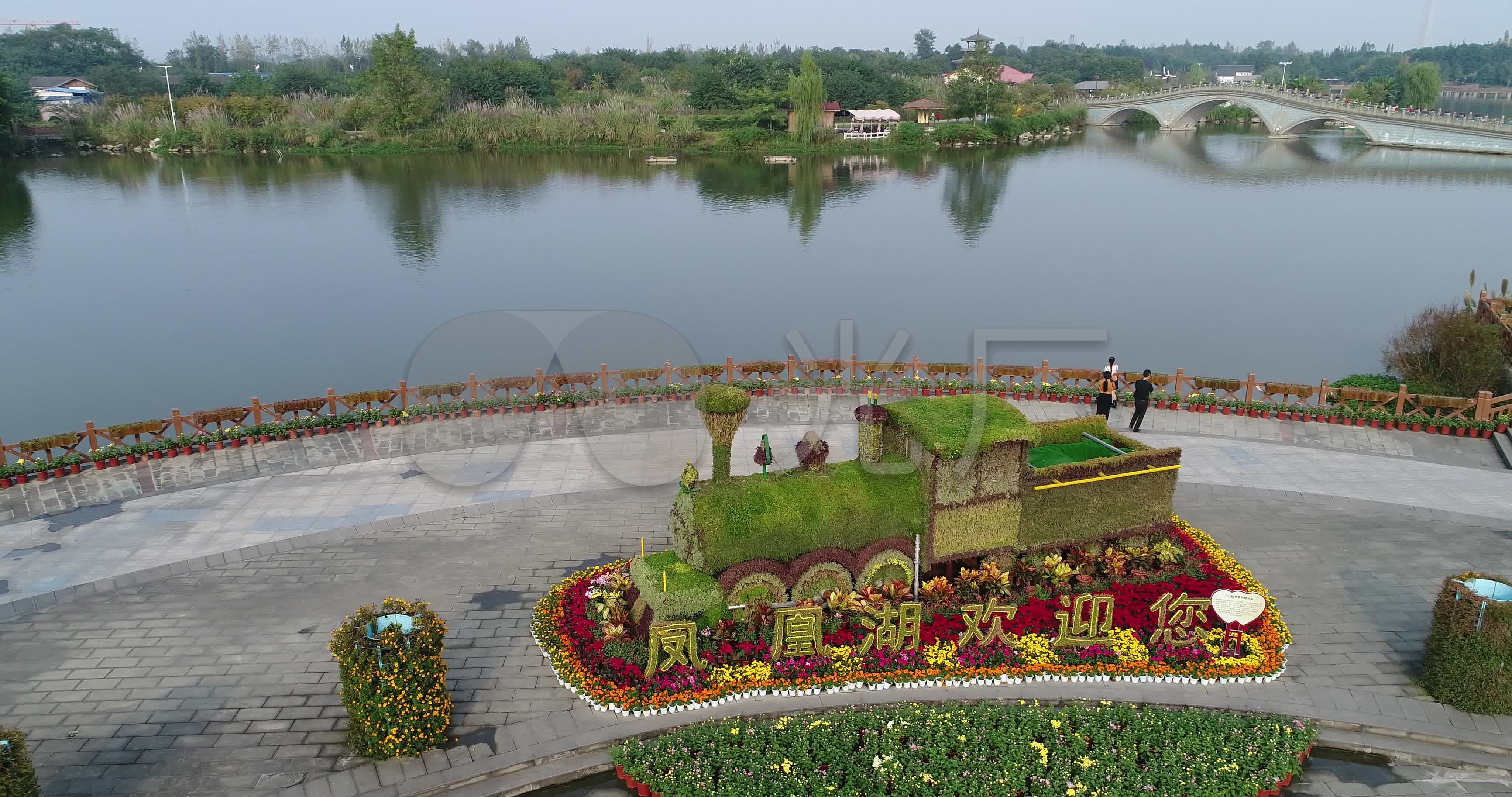 凤凰湖航拍青白江成都旅游圣地古_4096x2160_高清视频素材下载(编号