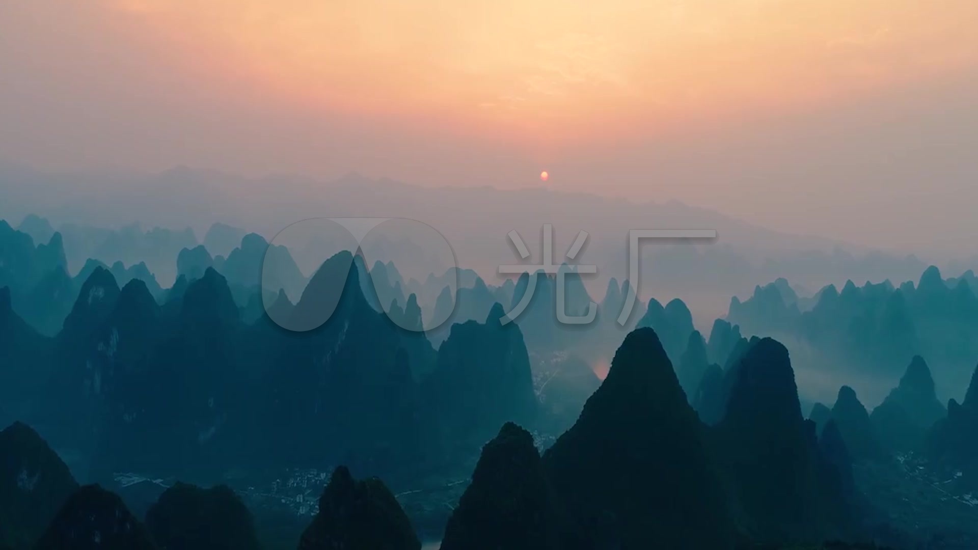 航拍中国广西桂林山水美景_1920x1080_高清视频素材