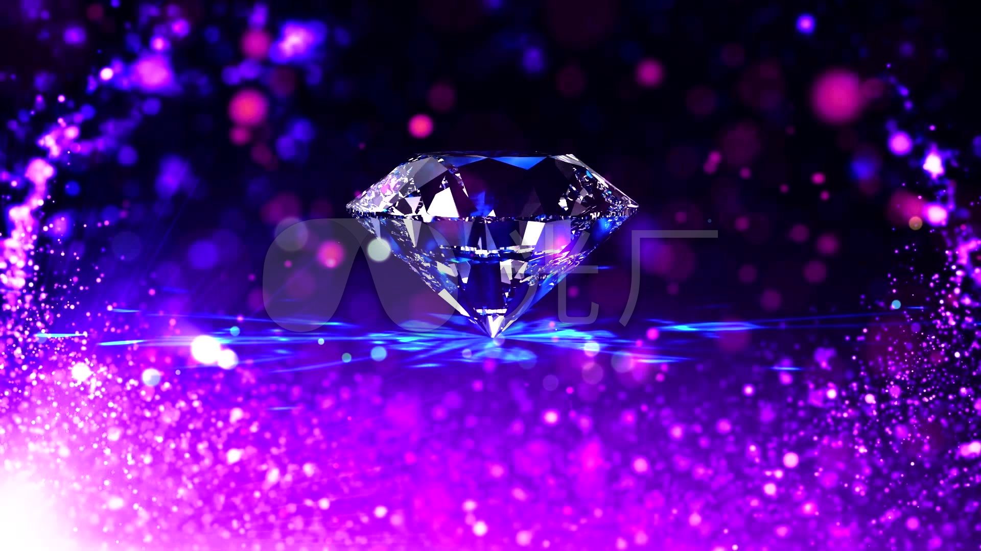 浪漫唯美紫色粒子钻石led背景视频素材_1920x1080_高清视频素材下载