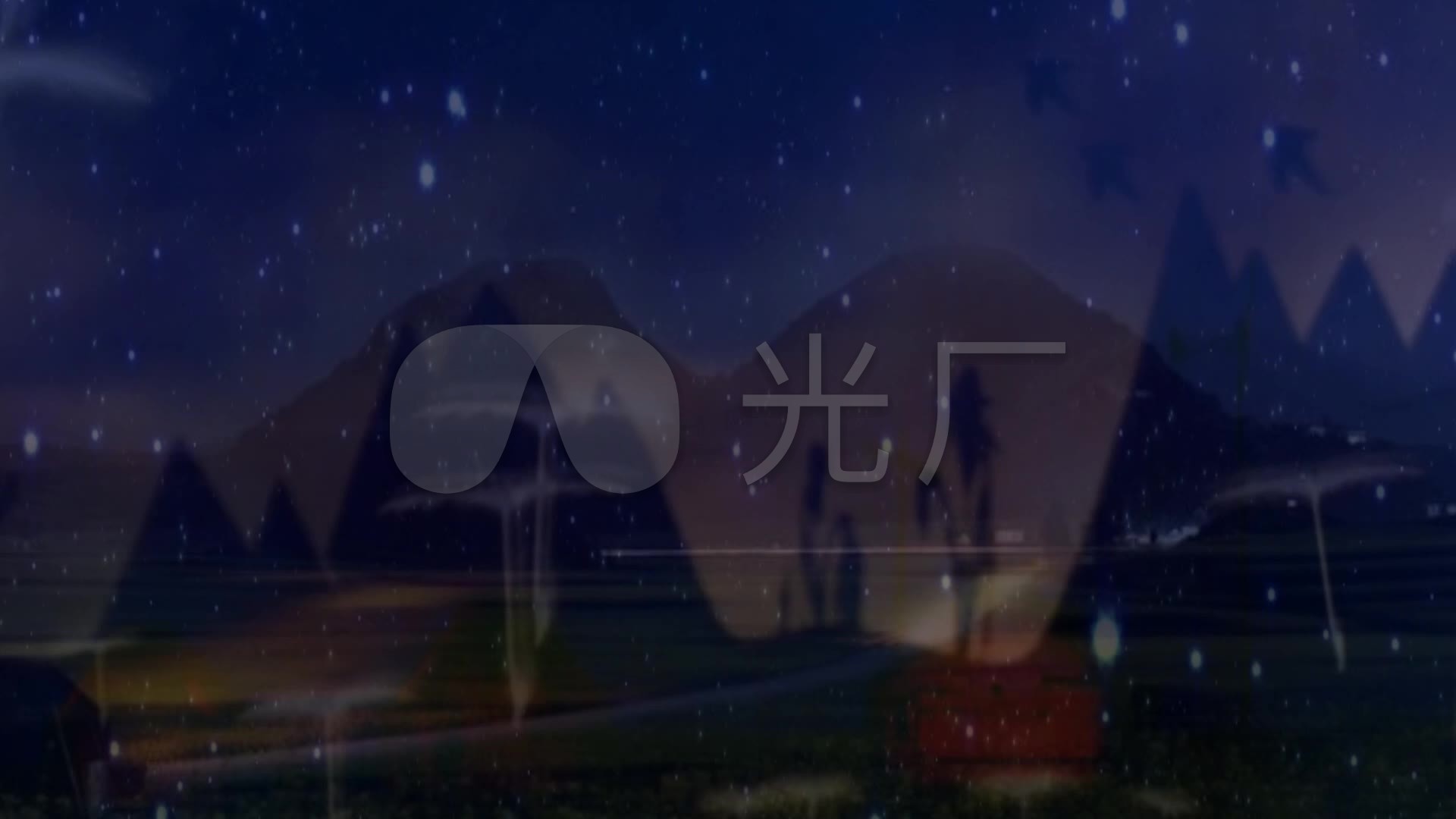 草原夜色美降央卓玛草原歌曲伴奏舞台背景配_