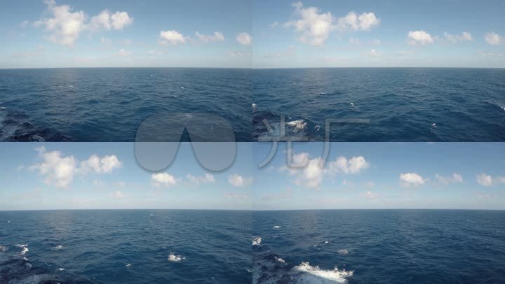 4k海浪海面海洋天空云航拍
