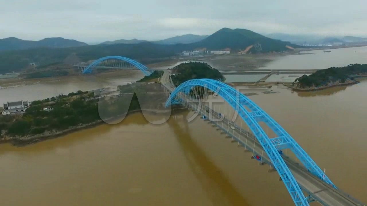 浙江 象山 石浦 三门口 跨海大桥 桥梁 航拍 海湾