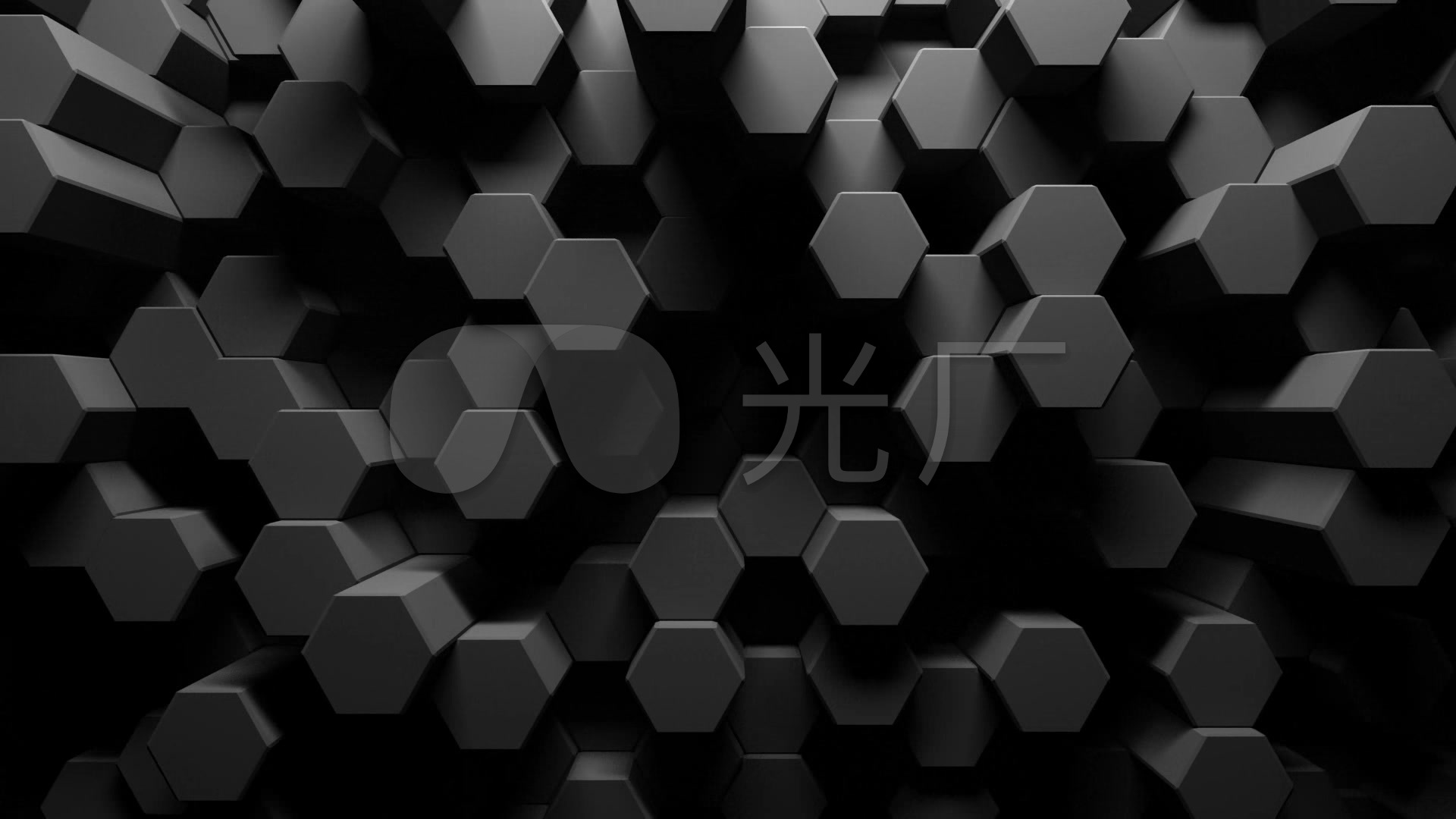 1920x1080高清壁纸黑色,1920x1080高清壁纸鬼刀 黑酷3d立体蜂巢效应图形动画视频素材_1920x1080_高清