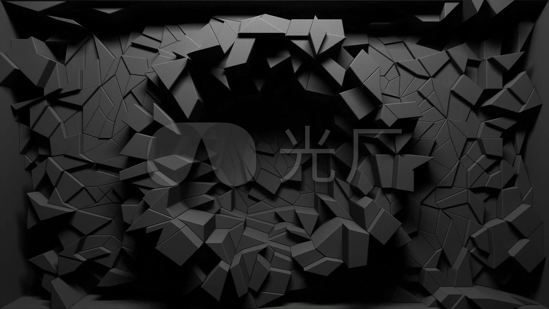 黑酷3d立体蜂巢效应图形动画视频素材_1920x1080_高清