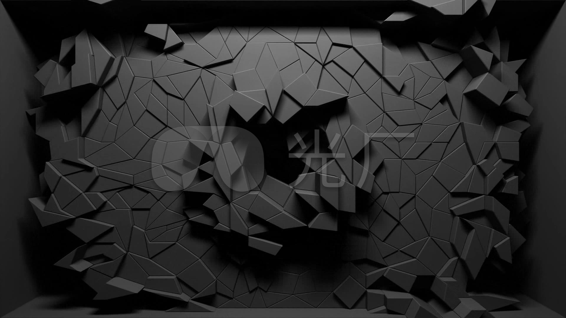 黑酷3d立体蜂巢效应图形动画视频素材