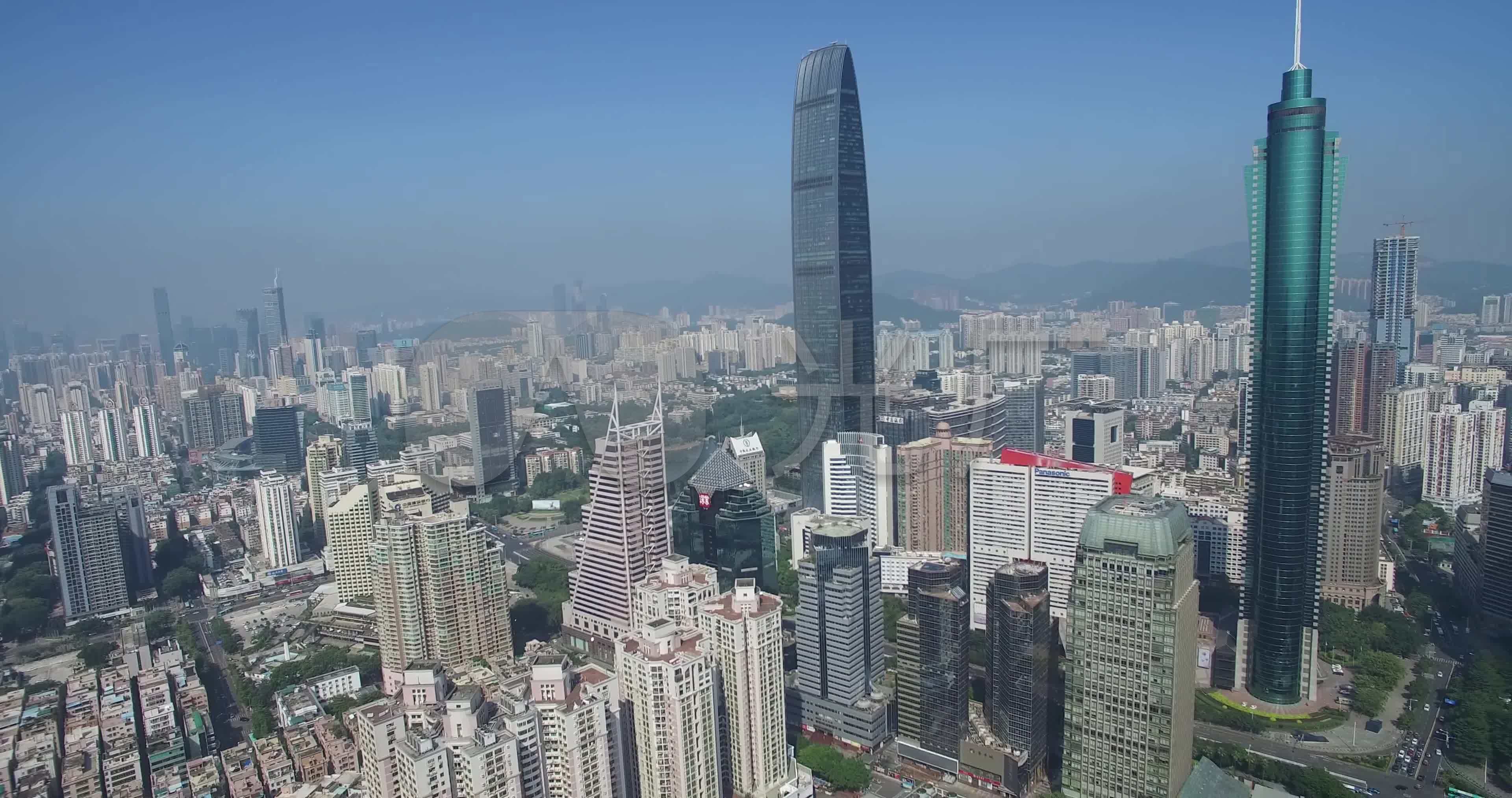 深圳市区全景航拍