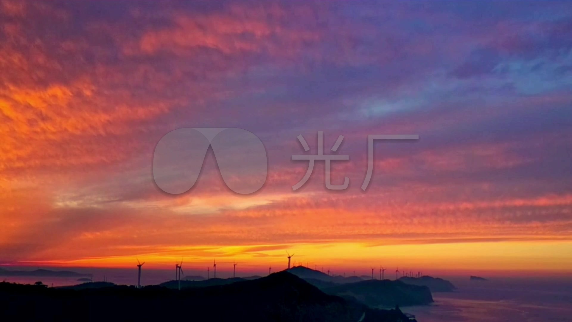 超清唯美夕阳晚霞～火烧云_1920x1080_高清视频素材