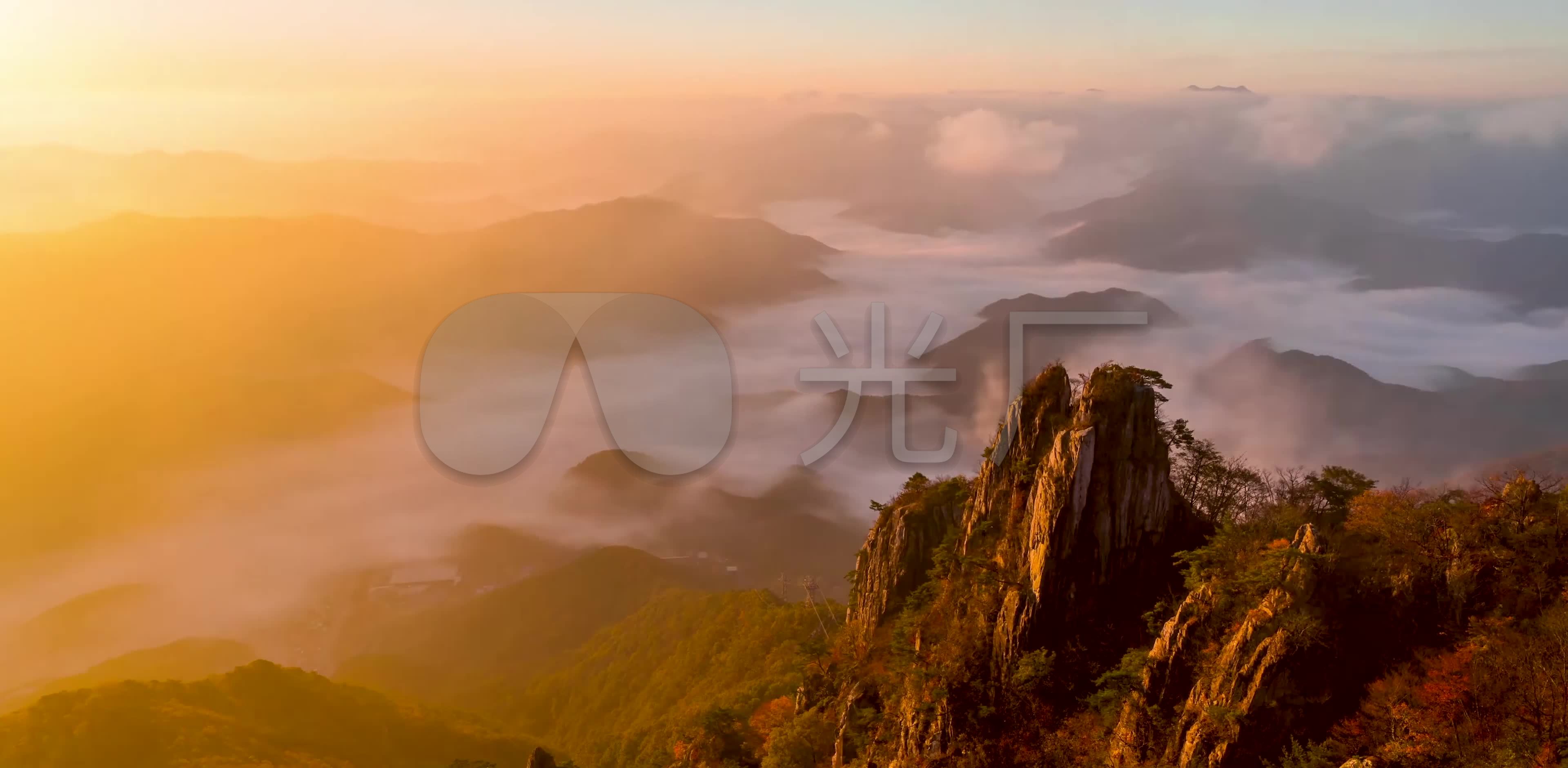 4k云海日出山川美景延时风光_3840x1880_高清视频素材