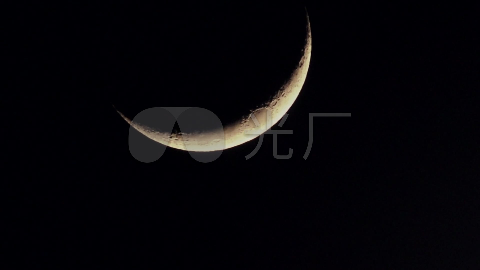月亮下山月亮月牙_1920x1080_高清视频素材下载(编号