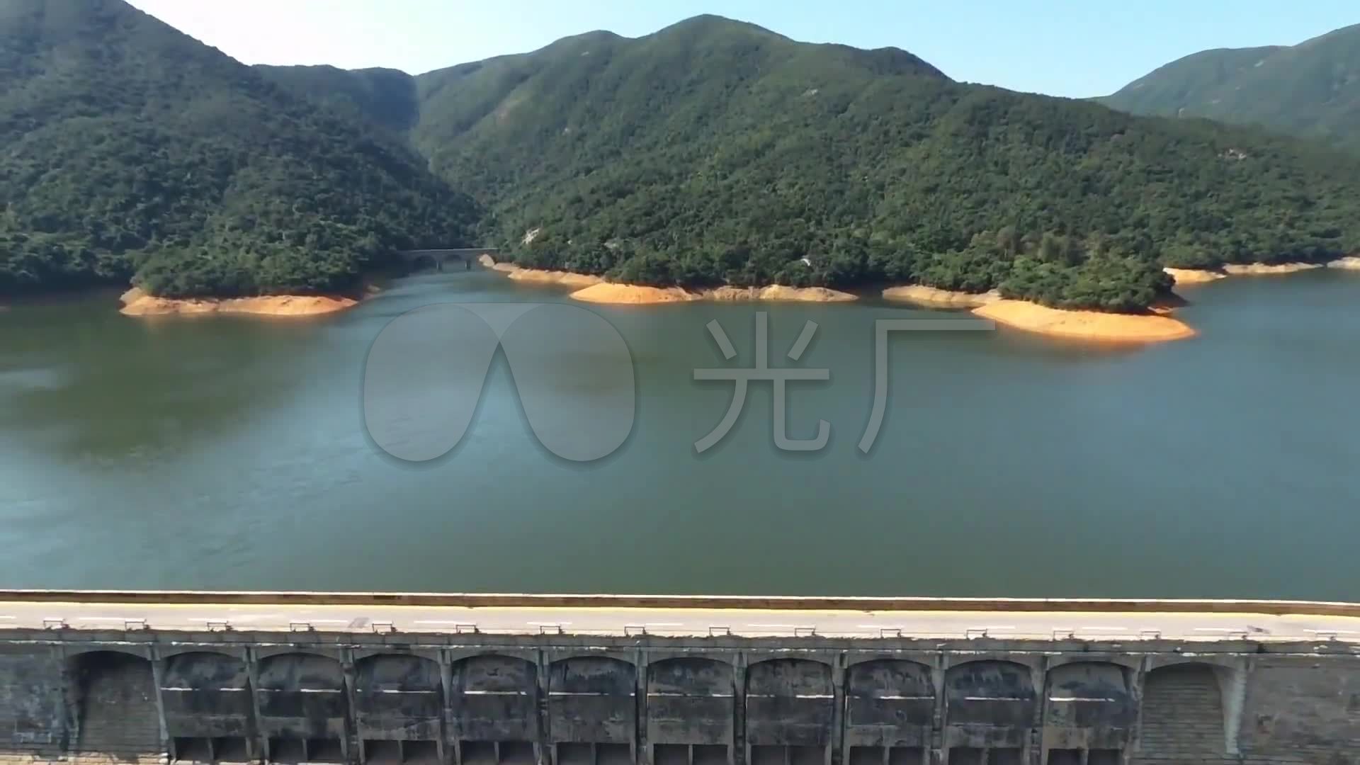 香港 大潭笃 水库 山岭 航拍 水利 水坝