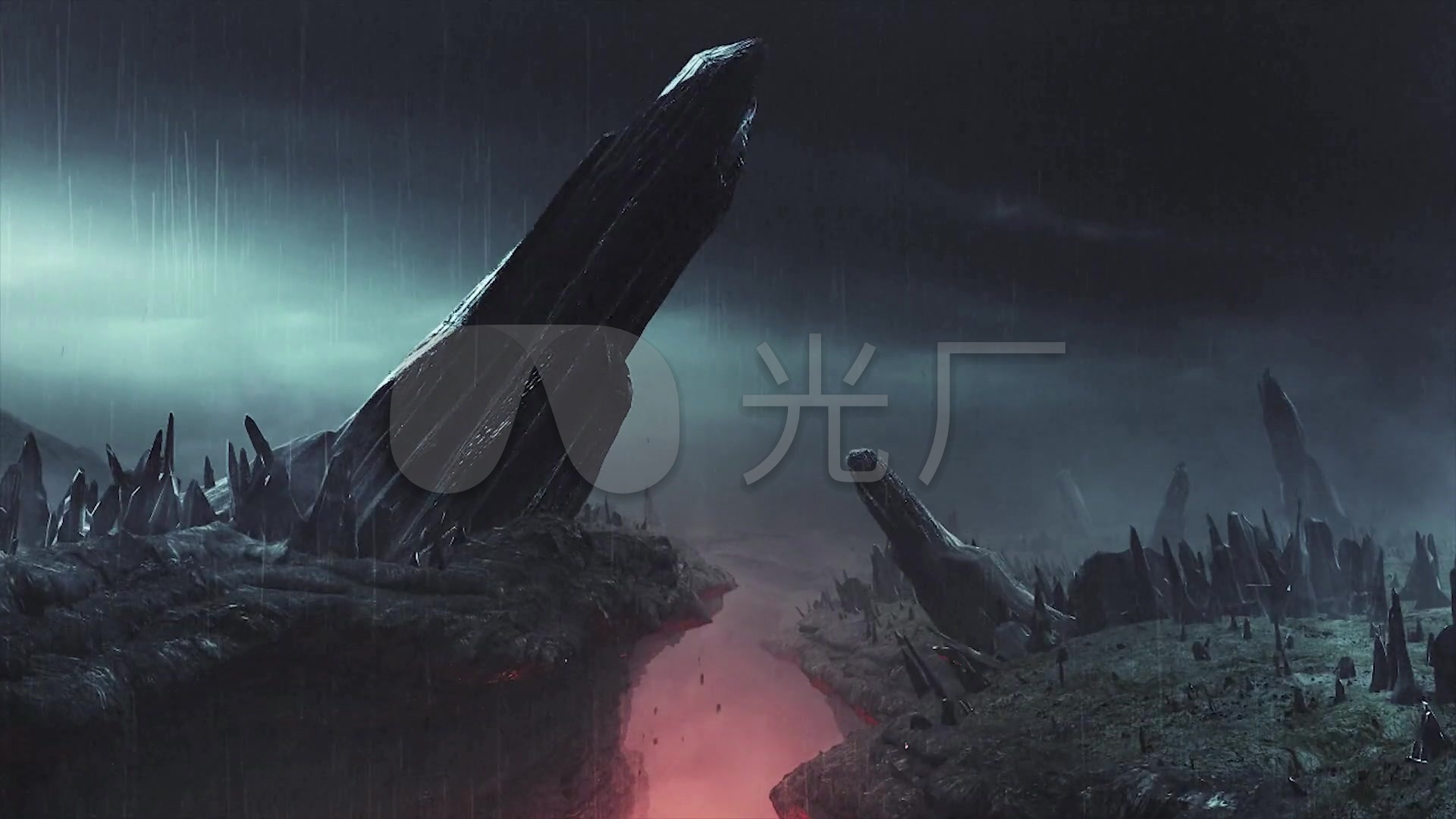 恐怖神秘科幻魔幻场景巨锤暗黑_1920x1080_高清视频