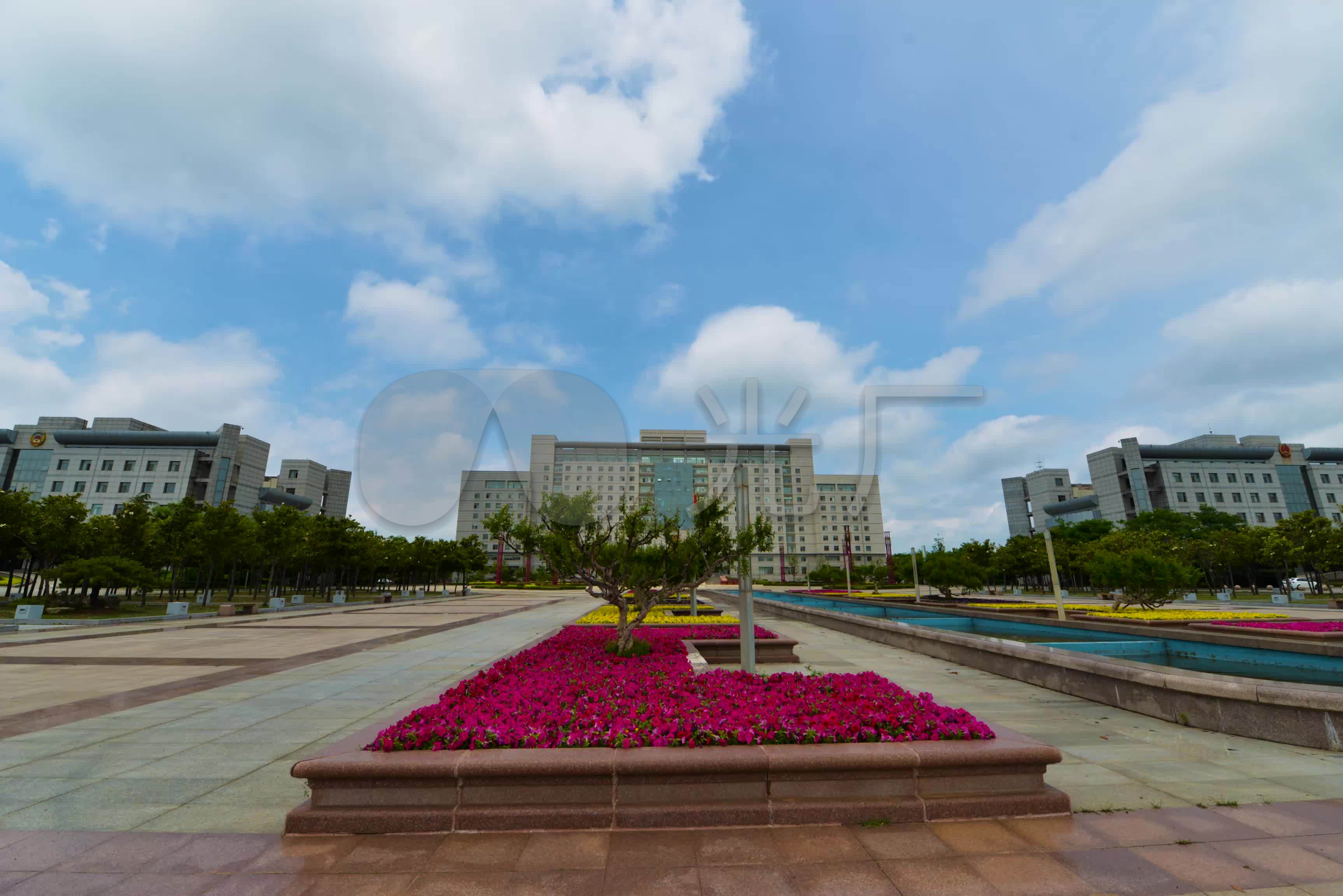 枣庄市政府大楼大范围延时摄影_3452x2304_高清视频