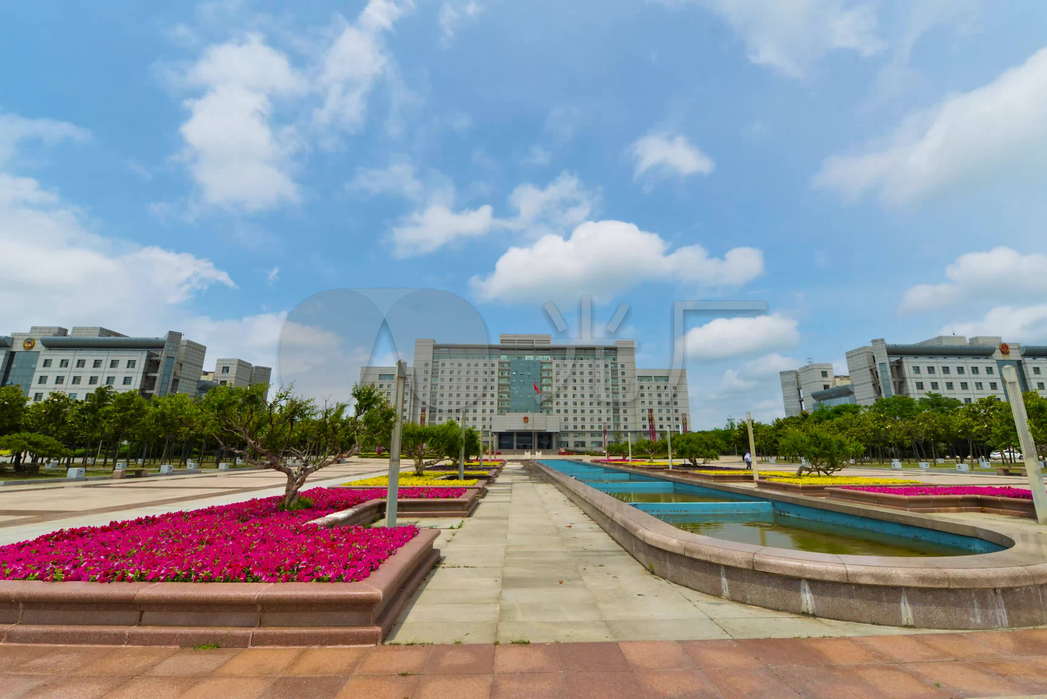 枣庄市政府大楼大范围延时摄影_3452x2304_高清视频