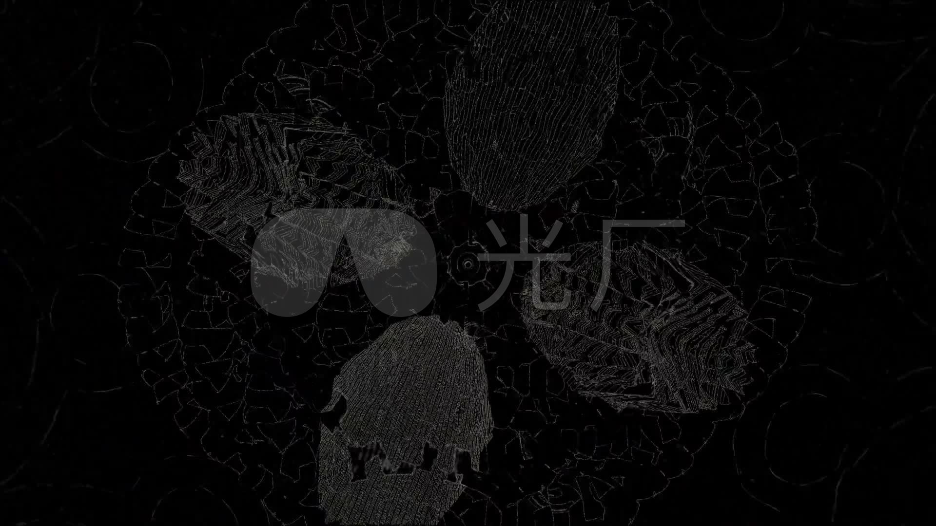 黑白全息粒子空间酒吧vj投影动感背景