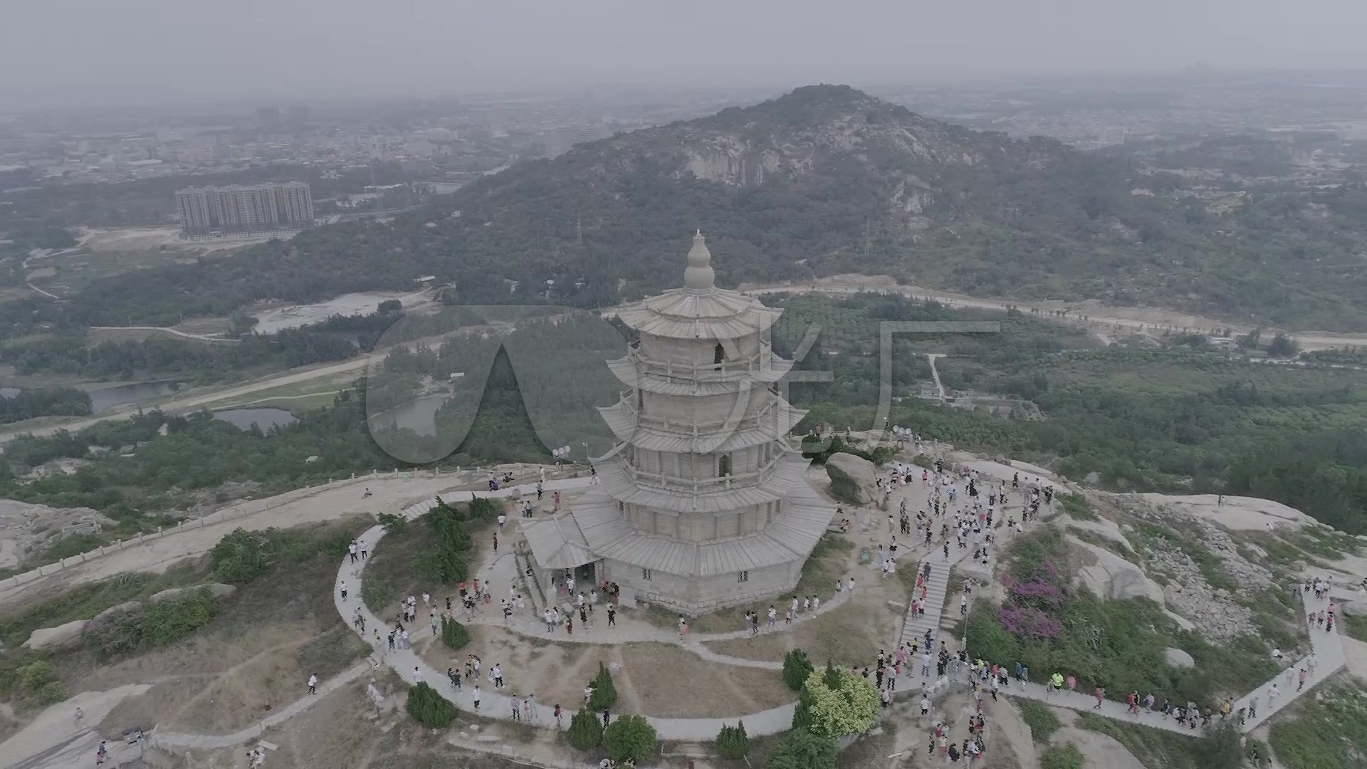 福建省泉州市石狮市宝盖山风景区航拍1(高