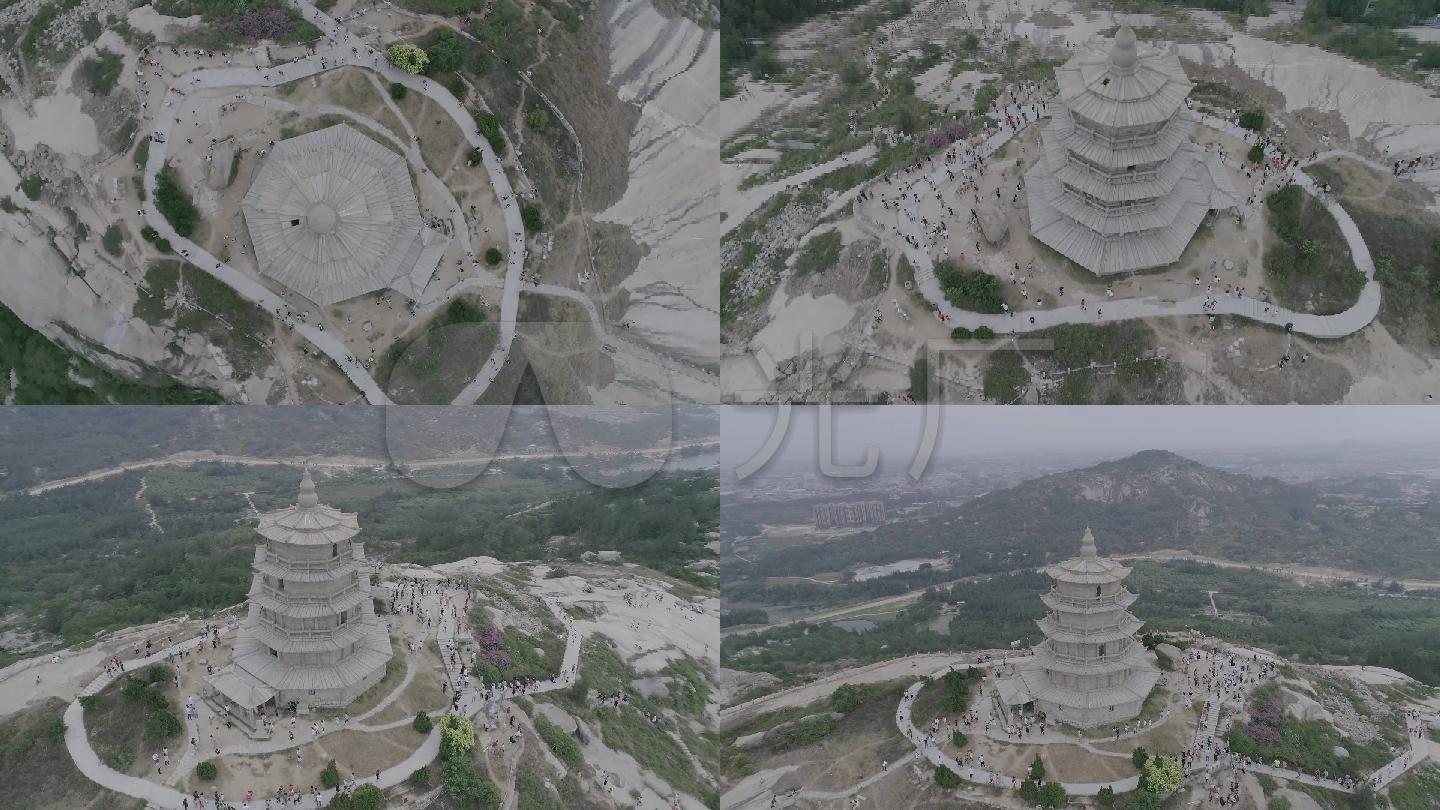 福建省泉州市石狮市宝盖山风景区航拍1(高