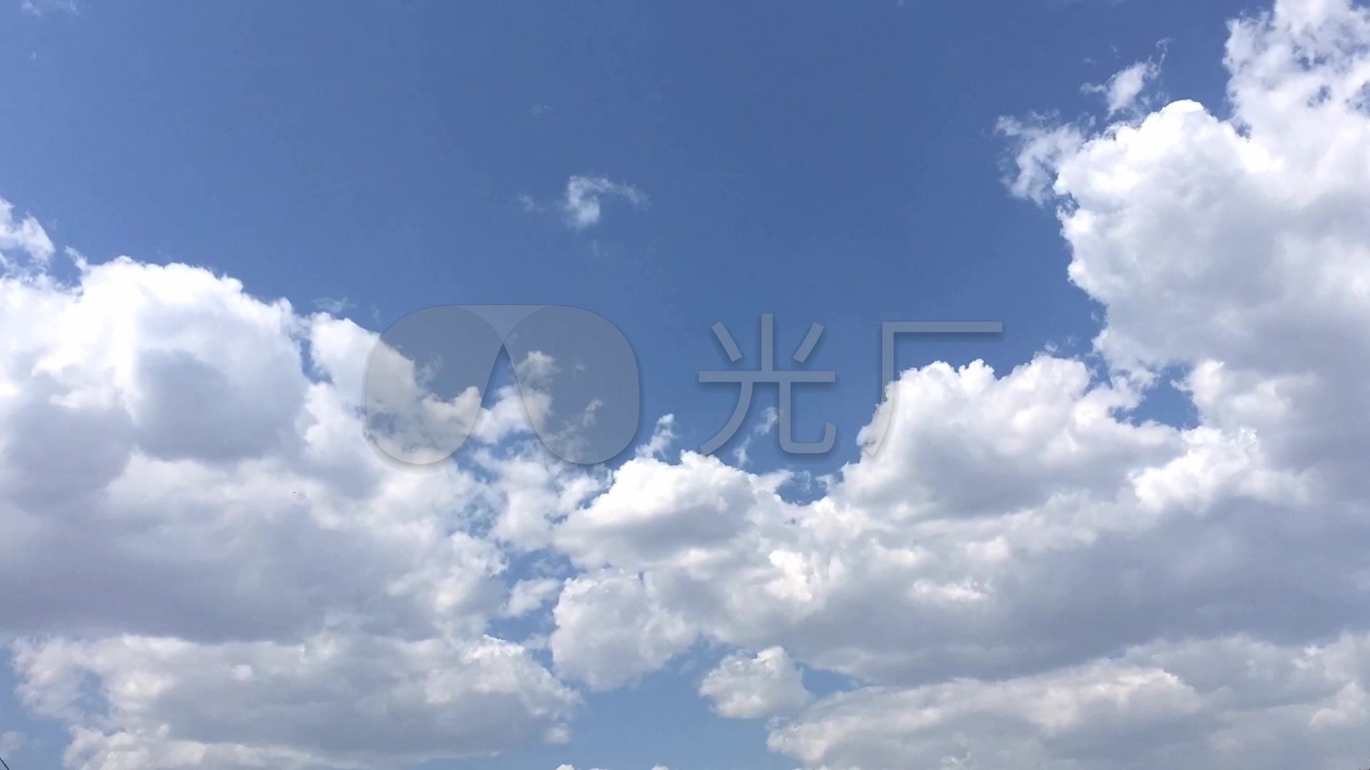 蔚蓝天空美丽白云2_1920x1080_高清视频素材下载(编号