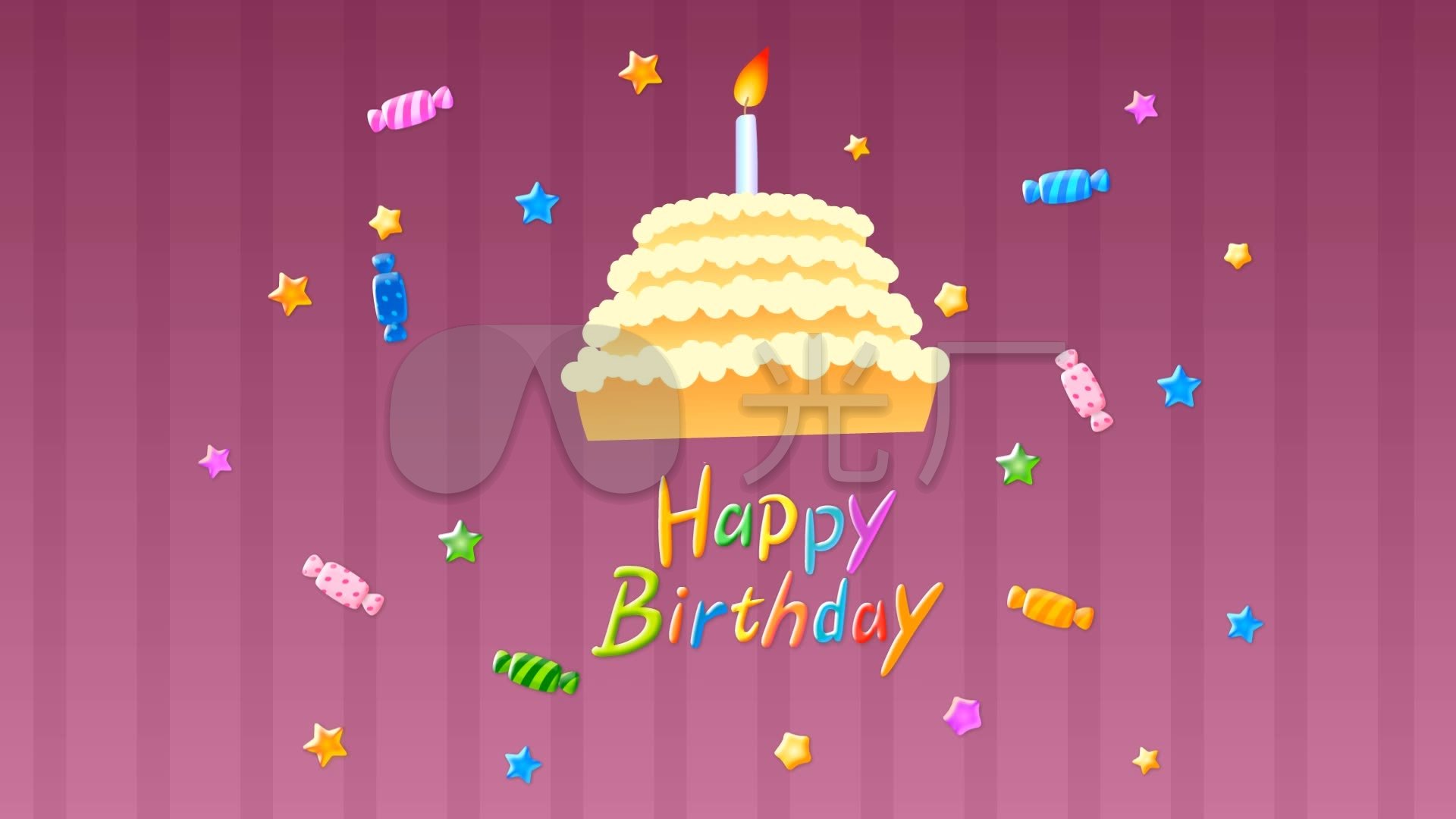 生日贺卡,生日祝福,生日蛋糕_1920x1080_高清视频素材